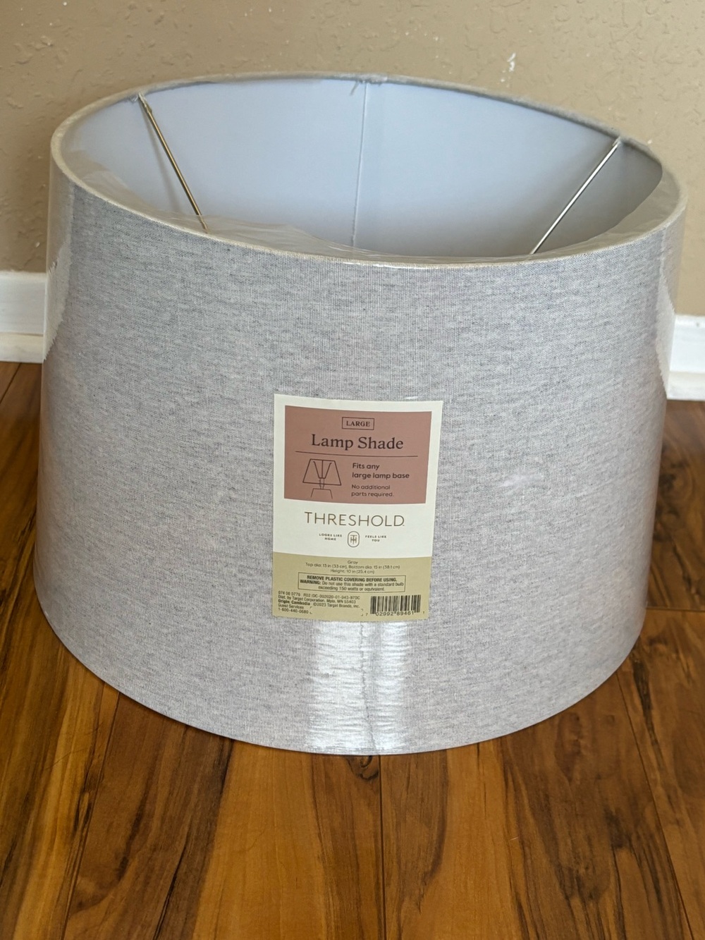 New Threshold Gray Lamp Large Round Shade